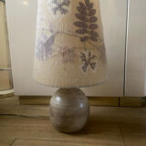 Vintage stoneware lamp signed