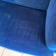 English Velvet Sofa, Blue, Circa 1950s Vintage