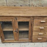 Ancien vaisselier en teck birman