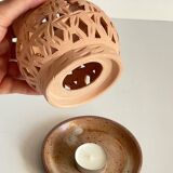 Handmade terracotta tealight candle holder