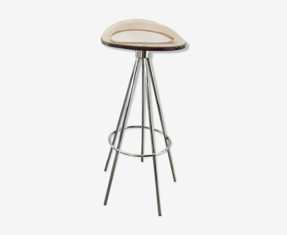 Tabouret design plexiglas fumé