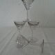 4 old glasses bistro thick bubble glass