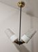 Chandelier 2 burners with chiseled glasses