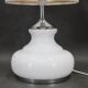 1970s Italian Glass Table Lamp with Boucle Fabric Shade
