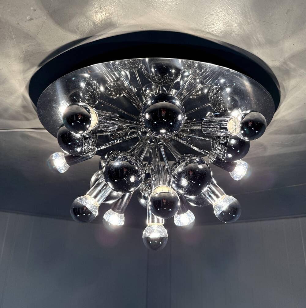 Cosack chrome Sputnik wall lamp / ceiling lamp 1960’s