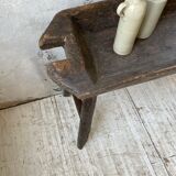 Brutalist solid wood console