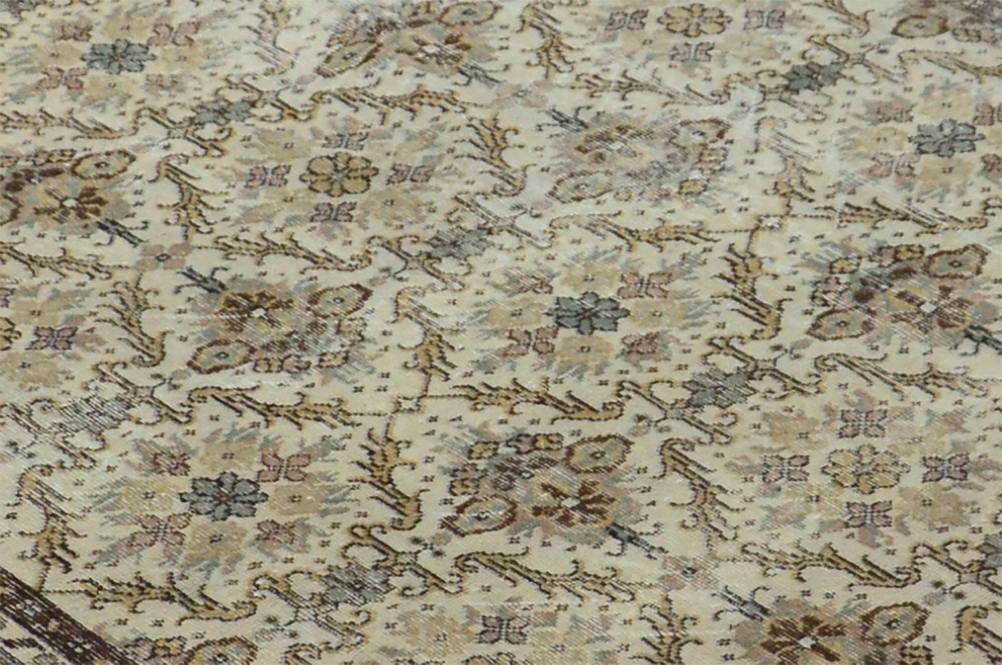 Grand Tapis Oushak Vintage à Motifs Orientaux – Laine 100 % – 320 × 210 cm