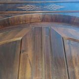 Wardrobe in walnut and marquetry and boxwood fillets from the Consulate period circa 1810