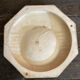 Vintage Black Cracked Ceramic Octagonal Ashtray S. BESSY