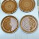 4 flat plates in stoneware