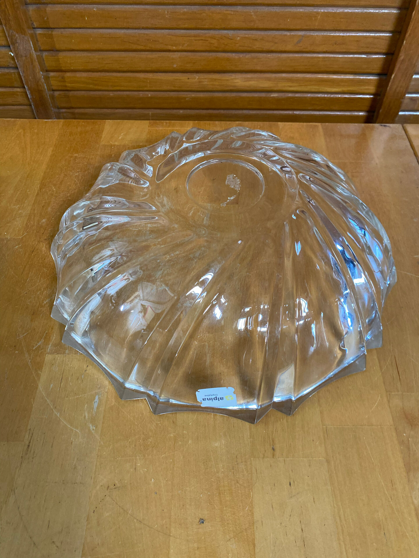 Vintage art deco alpina moulded crystal cup