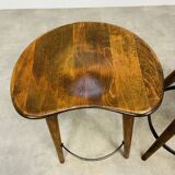 3 brutalist bar stools in Scandinavian style from the 60s