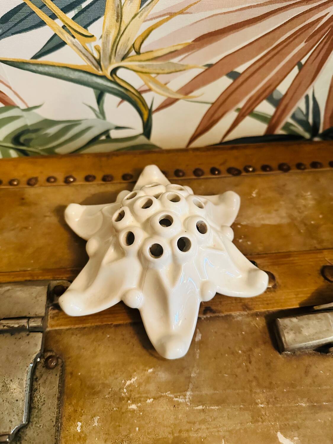 Antique ceramic single-flower vase