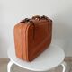 Valise vintage en cuir Camel années 60/70