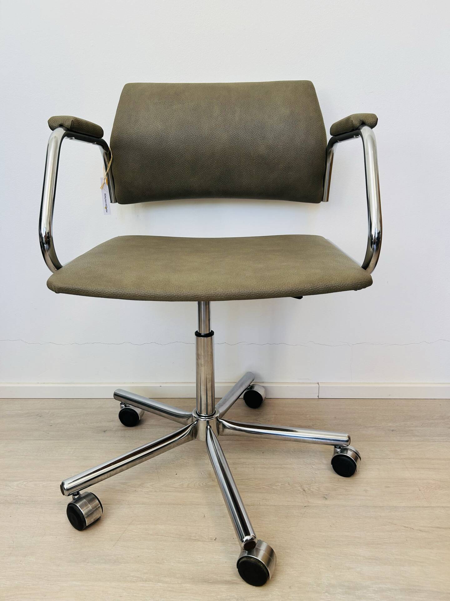 Vintage khaki office chair by Kovona, 1970s