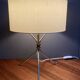 Brass lable lamp with round shade 1960s
