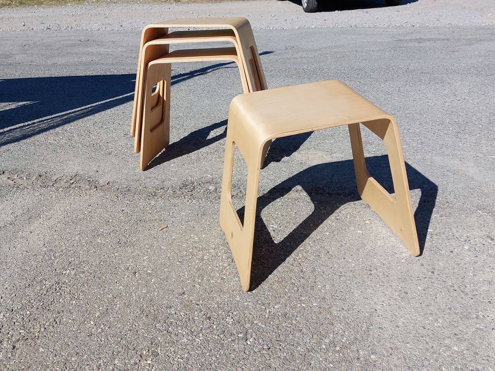 Set of 4 Benjamin stools - by Lisa Norinder for Ikea - 1990s/2000s