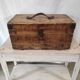Old wooden workshop box
