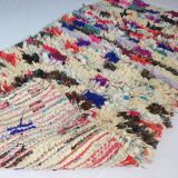 Moroccan Berber carpet in hand woven wool a modern vintage azilal 180x80 cm