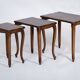 Vintage Style Louis XV Nesting Tables in Walnut, Set of 3