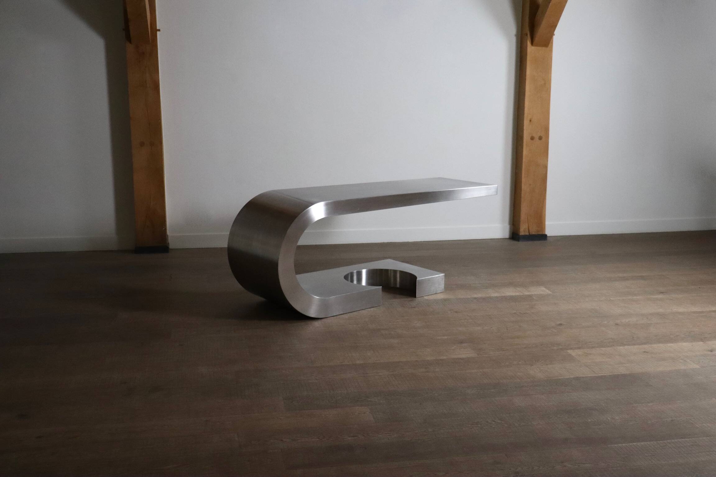 Rare Marzio Cecchi Steel Diapason Desk For Studio Most Firenze, 1970s