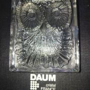 Paperweight signed daum France owl owls