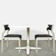 🟡 PASTOE plastic dining table chairs, Pierre Mennen, 70s Netherlands