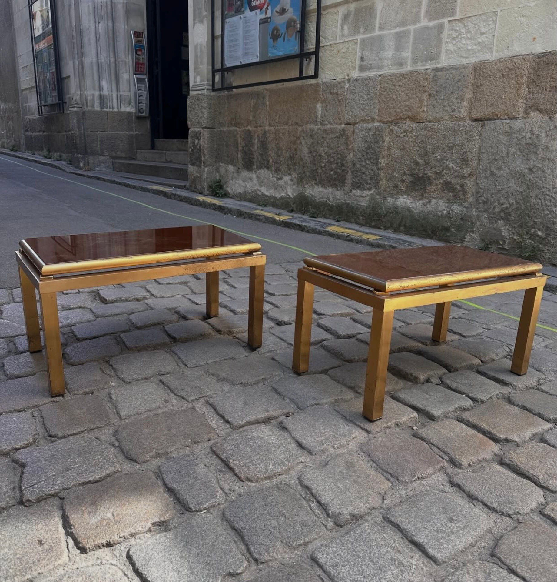 Paire de tables basses des années 70.