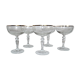 Lot of 5 cups champagne in Crystal engraved NET gold