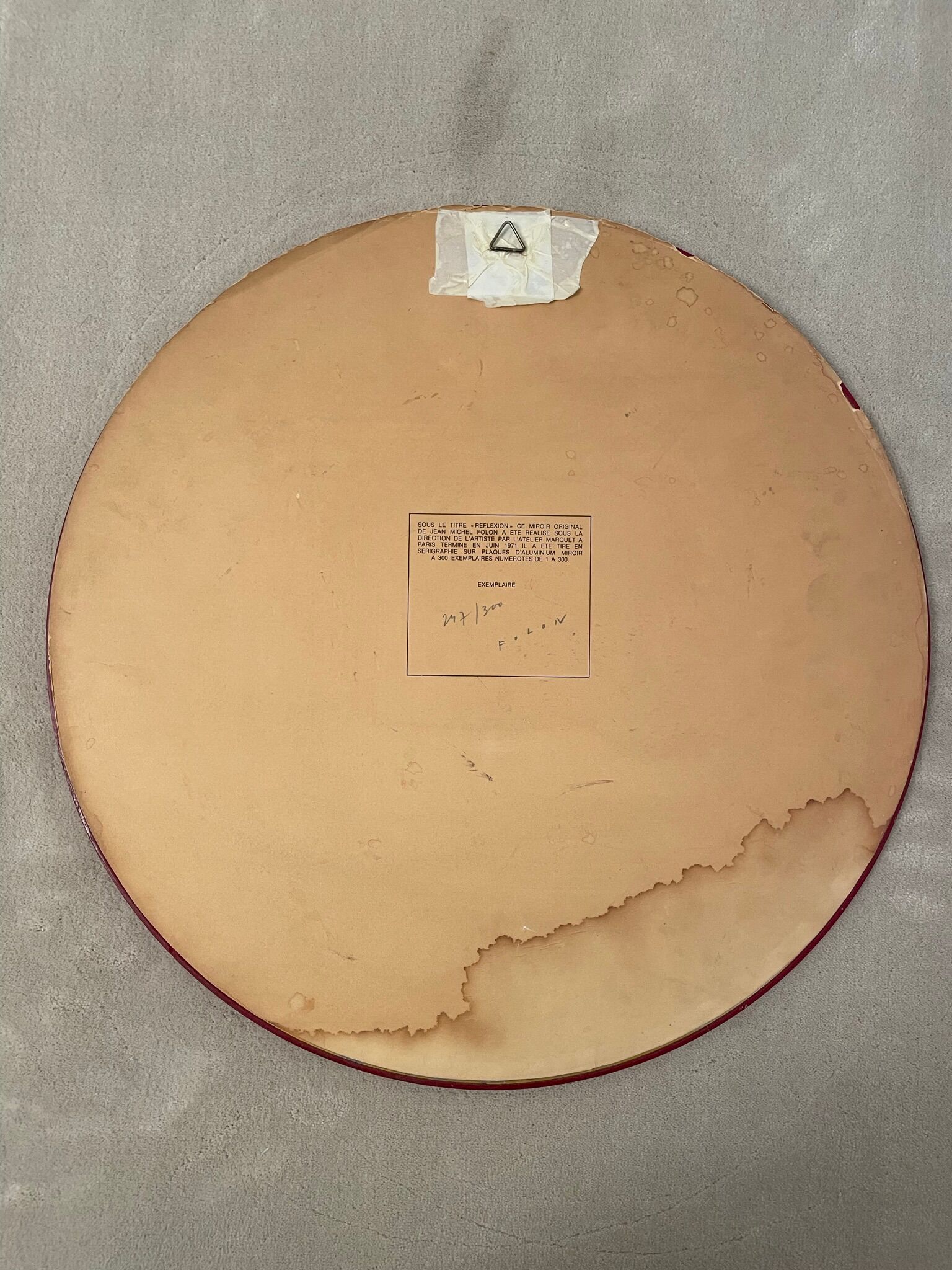 Réflexion mirror by Jean Michel Folon, 1970