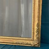 Old mirror from the Louis Philippe period around 1840, original leaf gilding, good condition