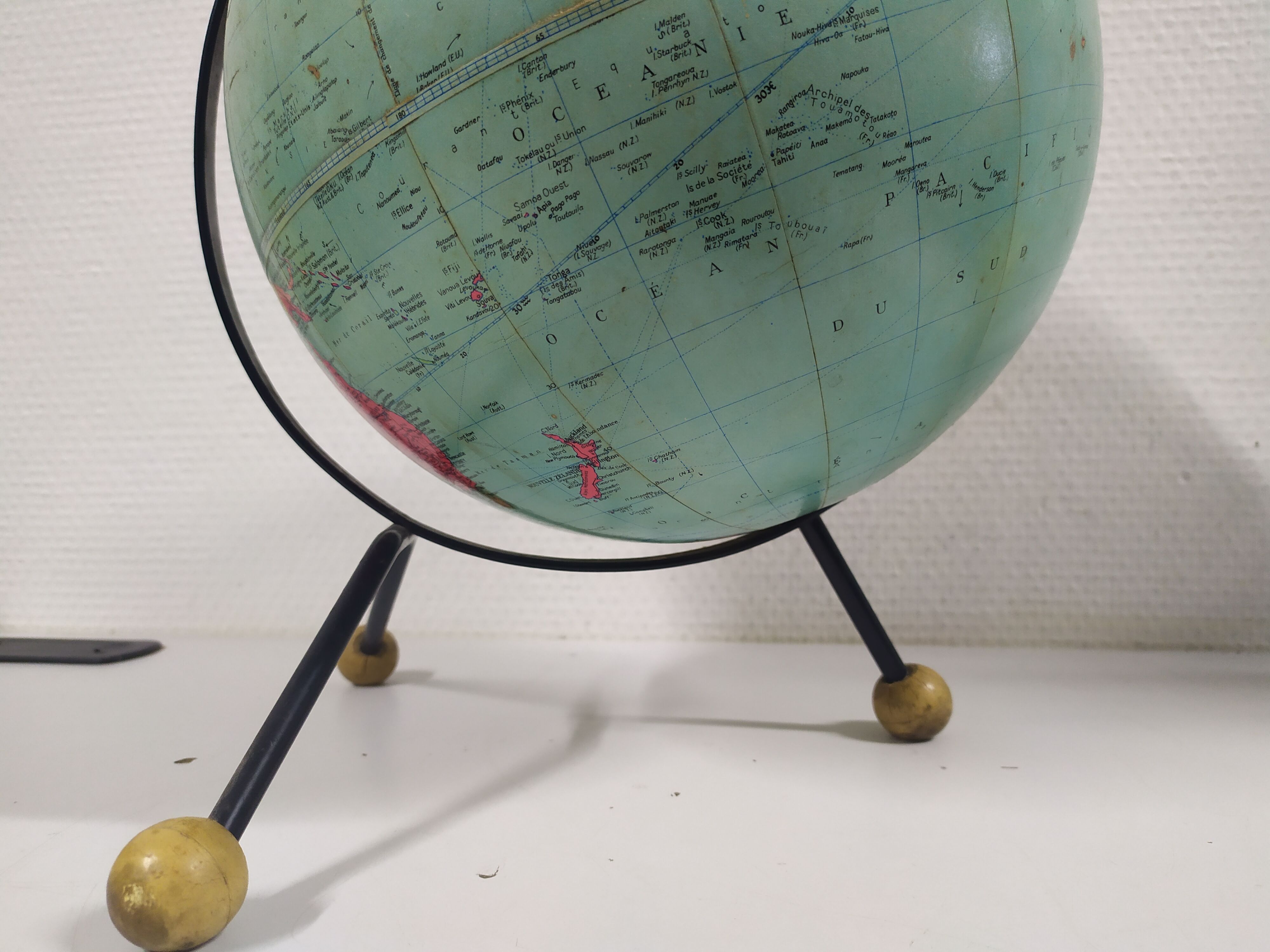 Globe world map George Philip London 1962 Taride design 60's