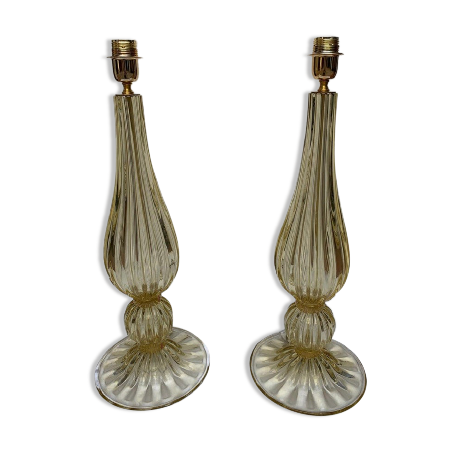 Pair of Murano glass lamps 1990