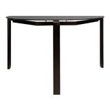 Console en métal noir et plateau en verre