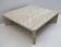 Table basse italienne en travertin avec incrustations en laiton, années 70
