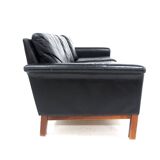 Scandinavian 3-seater leather sofa, Sweden, 1960s
