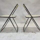 Ensemble de quatre chaises pliantes en lucite Plia, Giancarlo Piretti pour Castelli