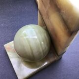 Pair of Art Deco style onyx bookends