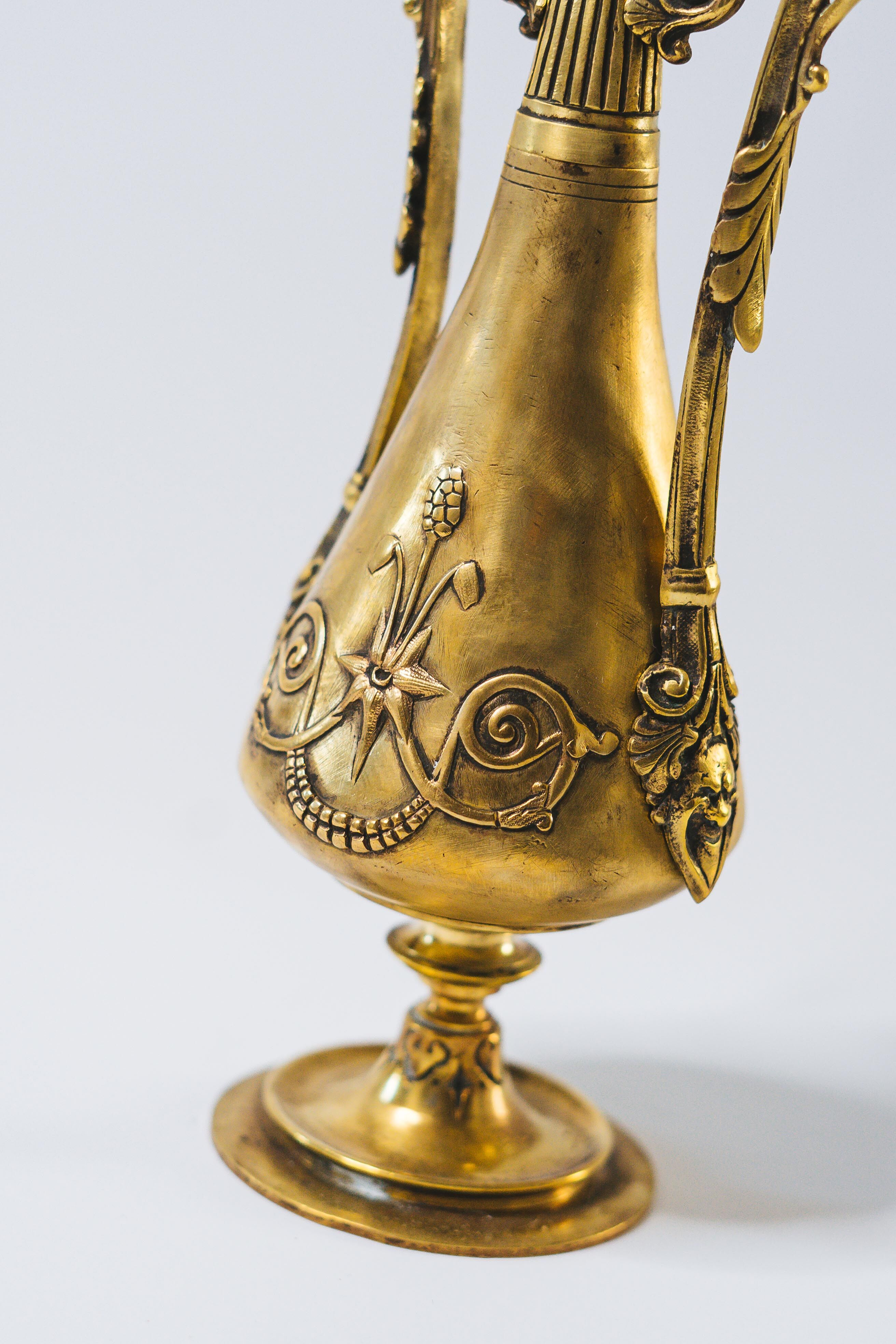 Old brass candle holder early xxth