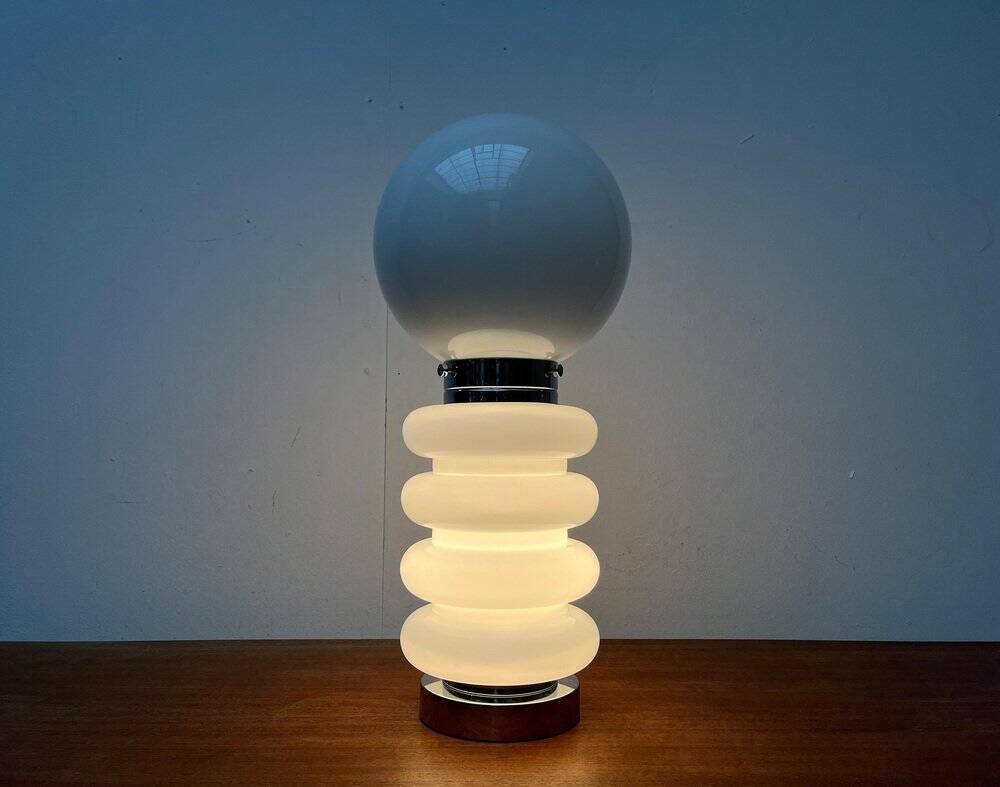 Space age glass table lamp from the mid-century by Carlo Nason for JBS, 1960s.