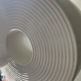 Vintage circular vase in glazed ceramic