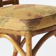 Set of 4 rattan and floral fabric chairs