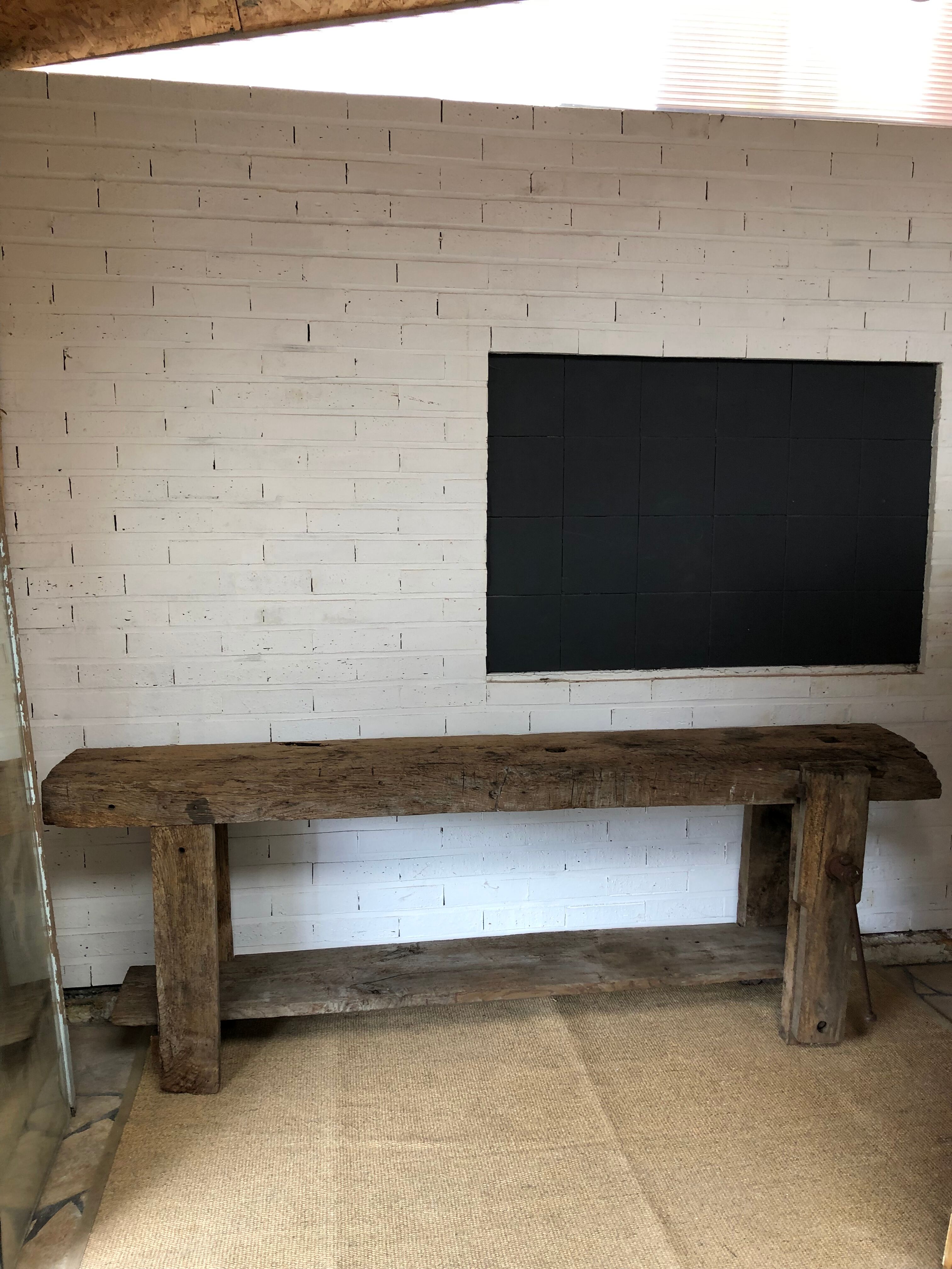 Oak carpenter's workbench