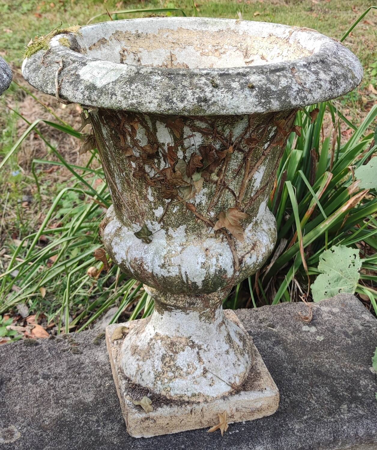 Pair of antique Medici stone vases