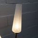 Arlus floor lamp with tripod base and 2 ribbed glass lamps 1950