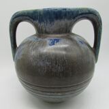 Vase grès émaillé vernissé non signé french glazed stoneware vase