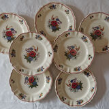 Lot 7 assiettes à dessert Sarreguemines Agreste