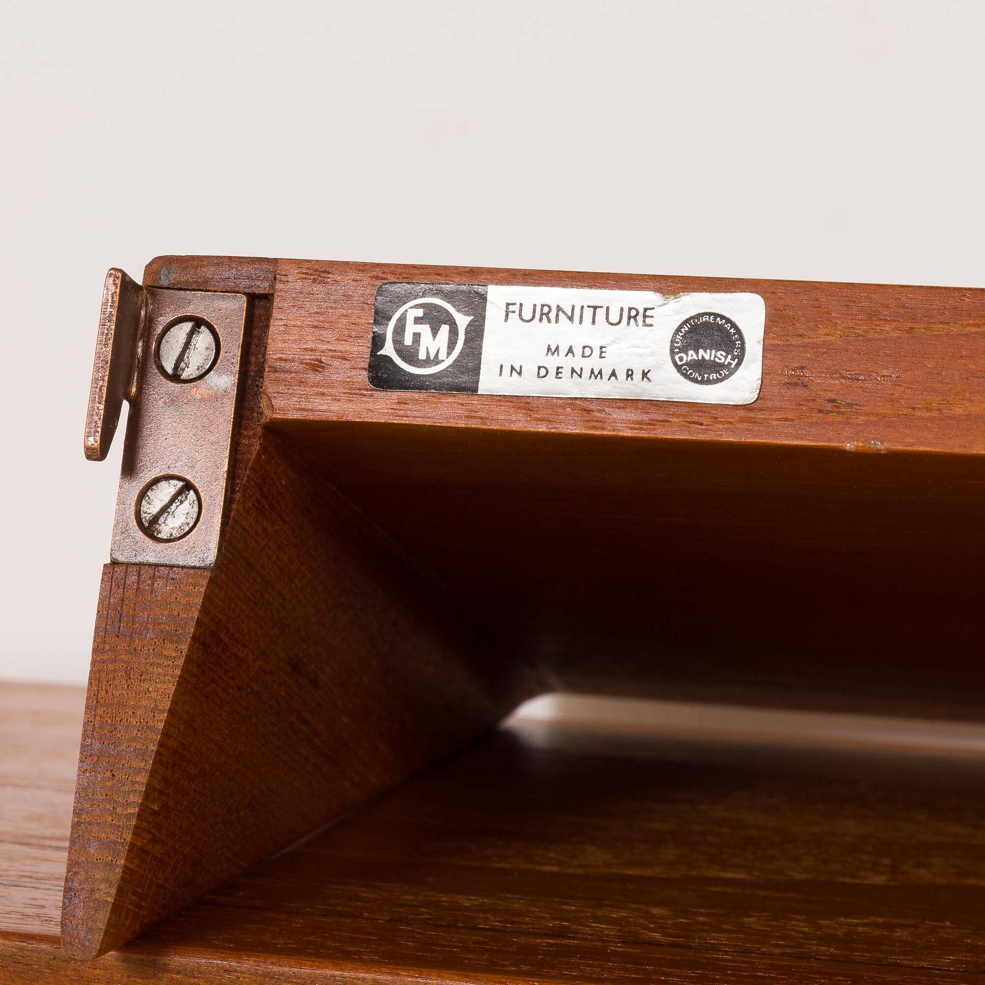 Teak shelf by Kai Kristiansen for FM Mobler, 1960s.