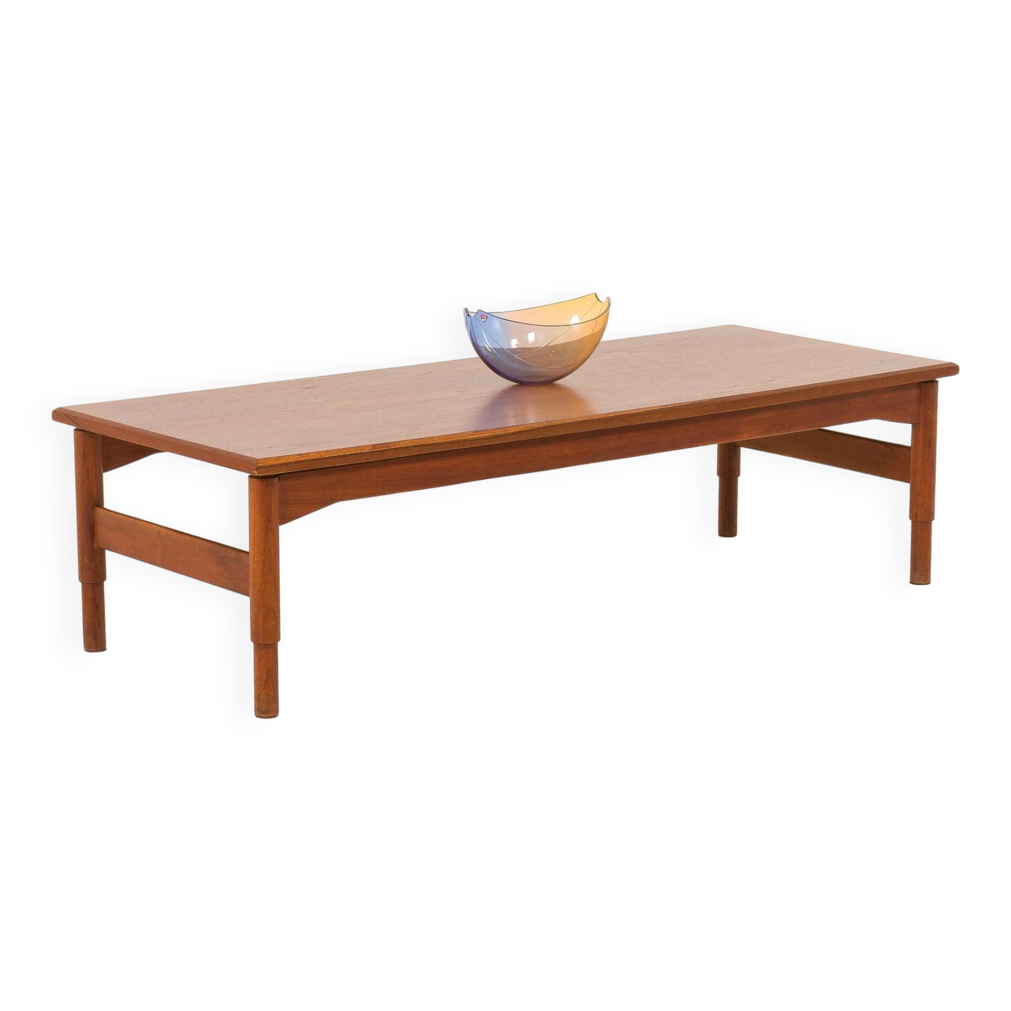 Italian mid-century low teak coffee table by Saporiti, 1960s
