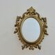 Small baroque mirror in gilded resin, made in Italy, 1970